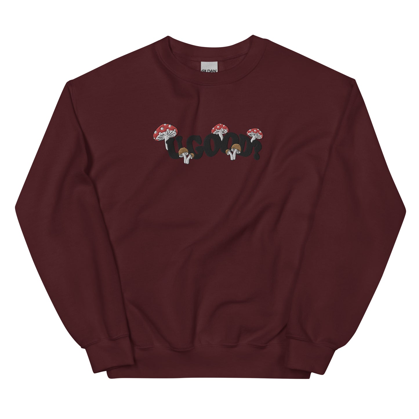 Mushroom Mania Embroidered Crewneck