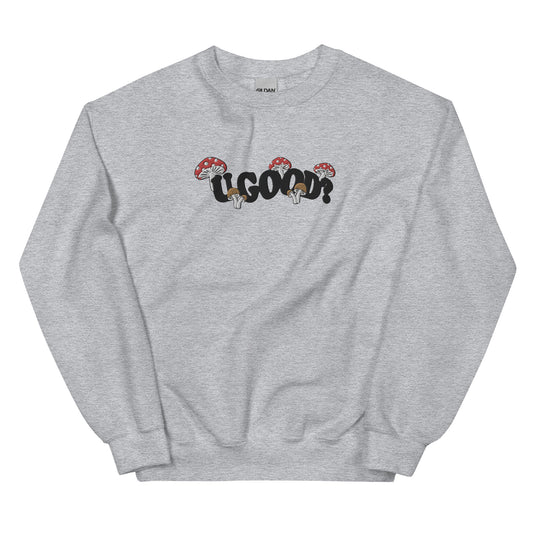 Mushroom Mania Embroidered Crewneck